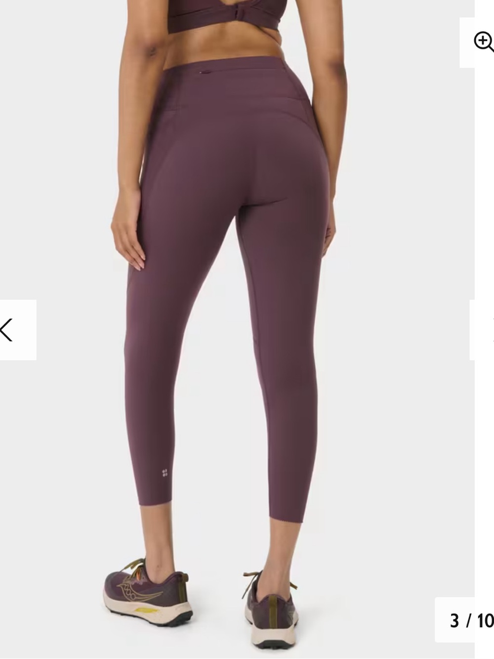 Sweaty Betty Power Power 7/8 Workout Leggings, Neptune Purple Small View 2